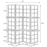 Iggy 4-Panel Room Divider Folding Shoji Screen Cappuccino