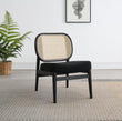 Rayo Rattan Cane Back Accent Chair with Padded Seat