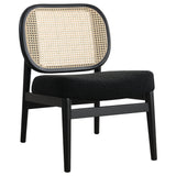 Rayo Rattan Cane Back Accent Chair with Padded Seat