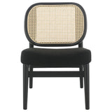 Rayo Rattan Cane Back Accent Chair with Padded Seat