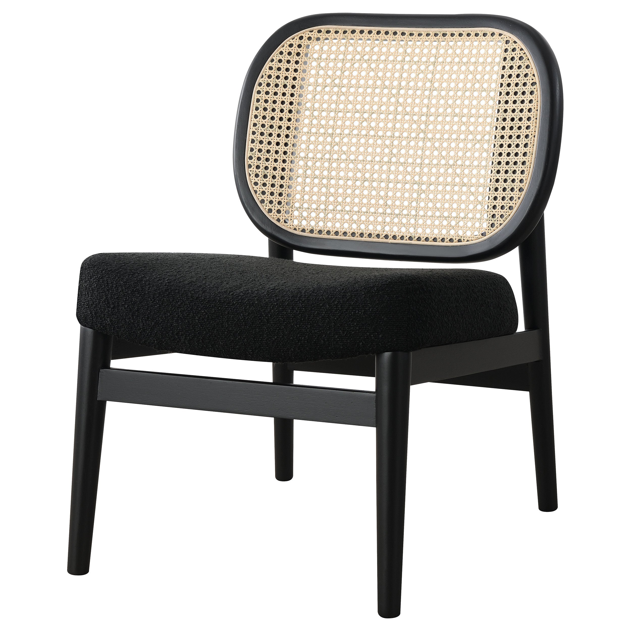 Rayo Rattan Cane Back Accent Chair with Padded Seat