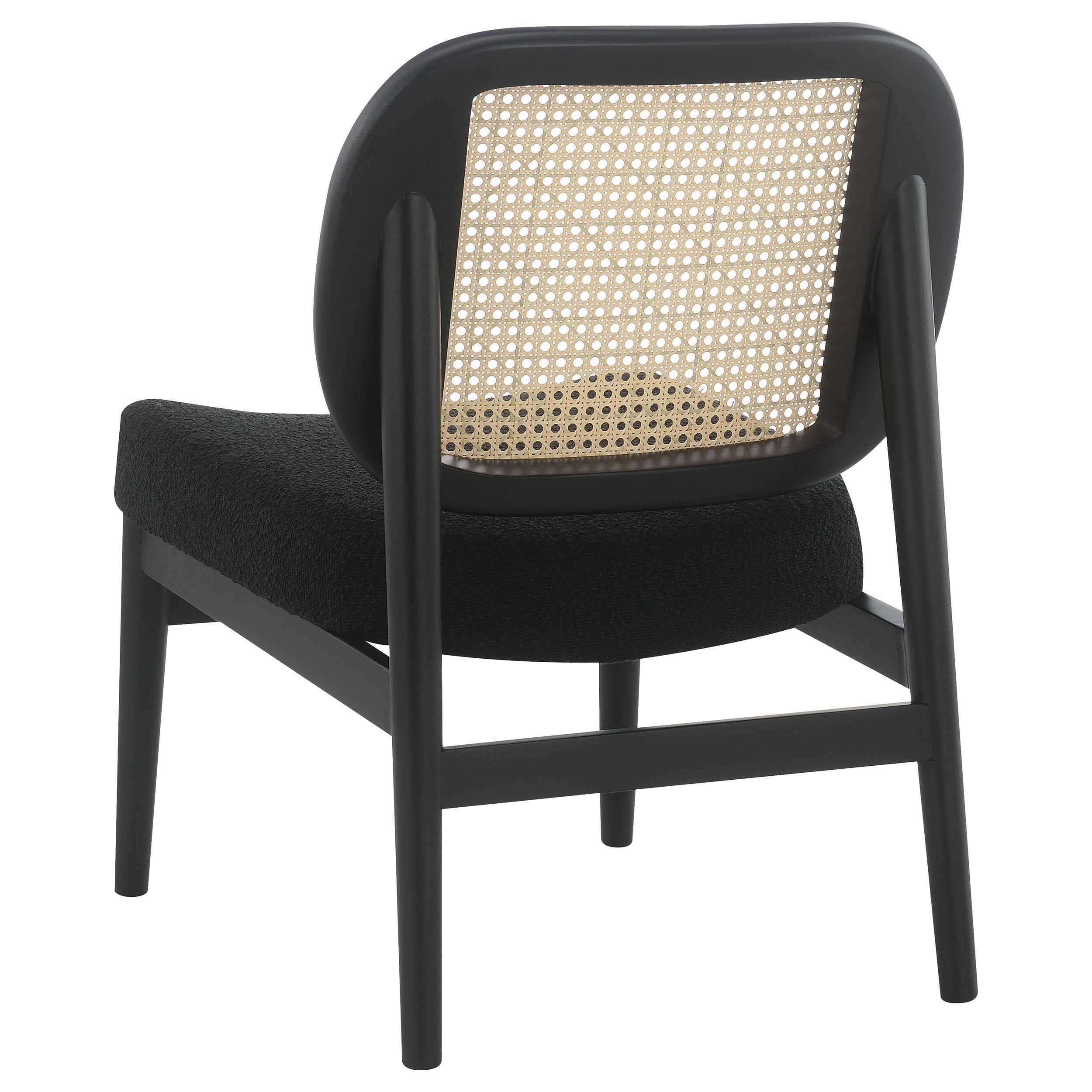 Rayo Rattan Cane Back Accent Chair with Padded Seat