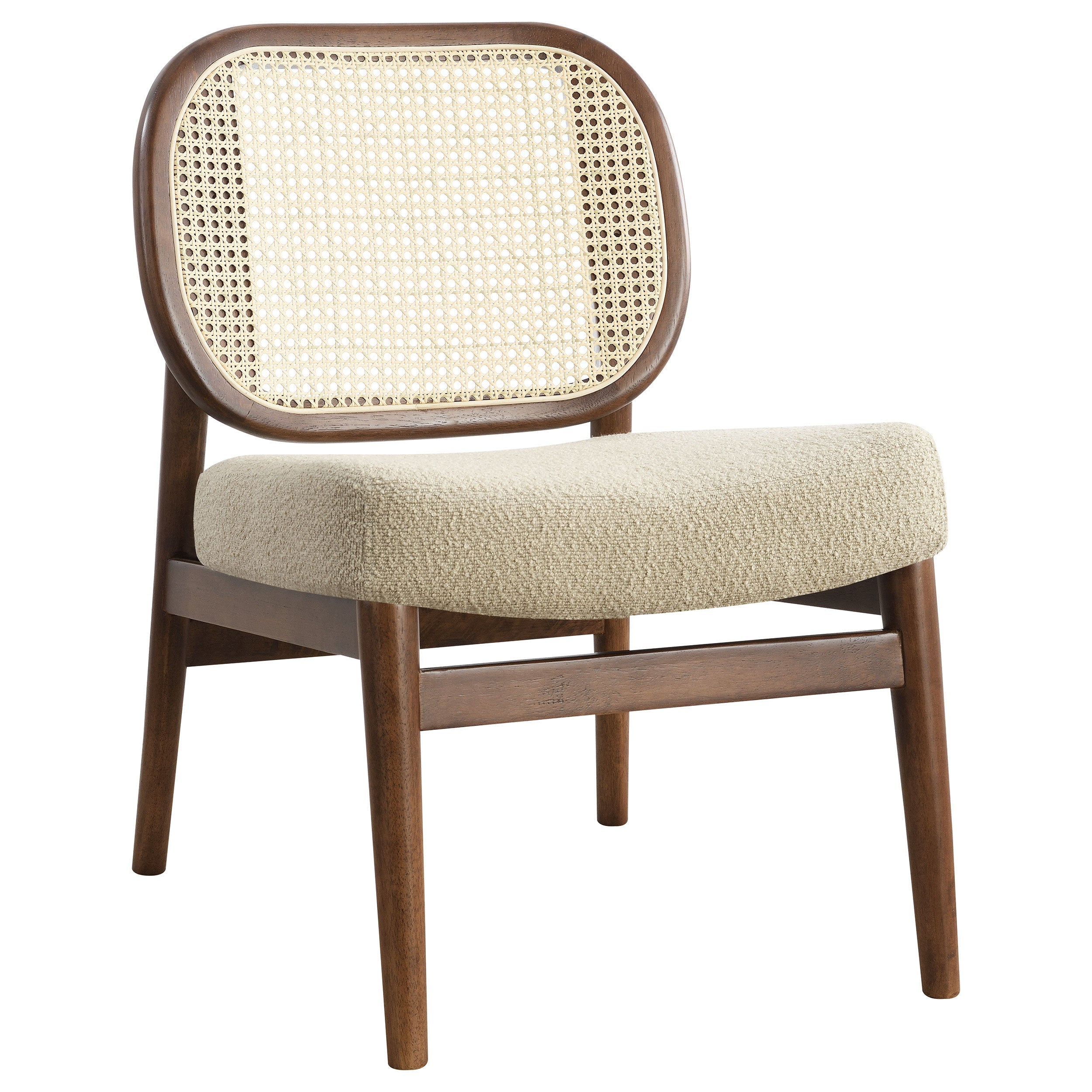 Rayo Rattan Cane Back Accent Chair with Padded Seat