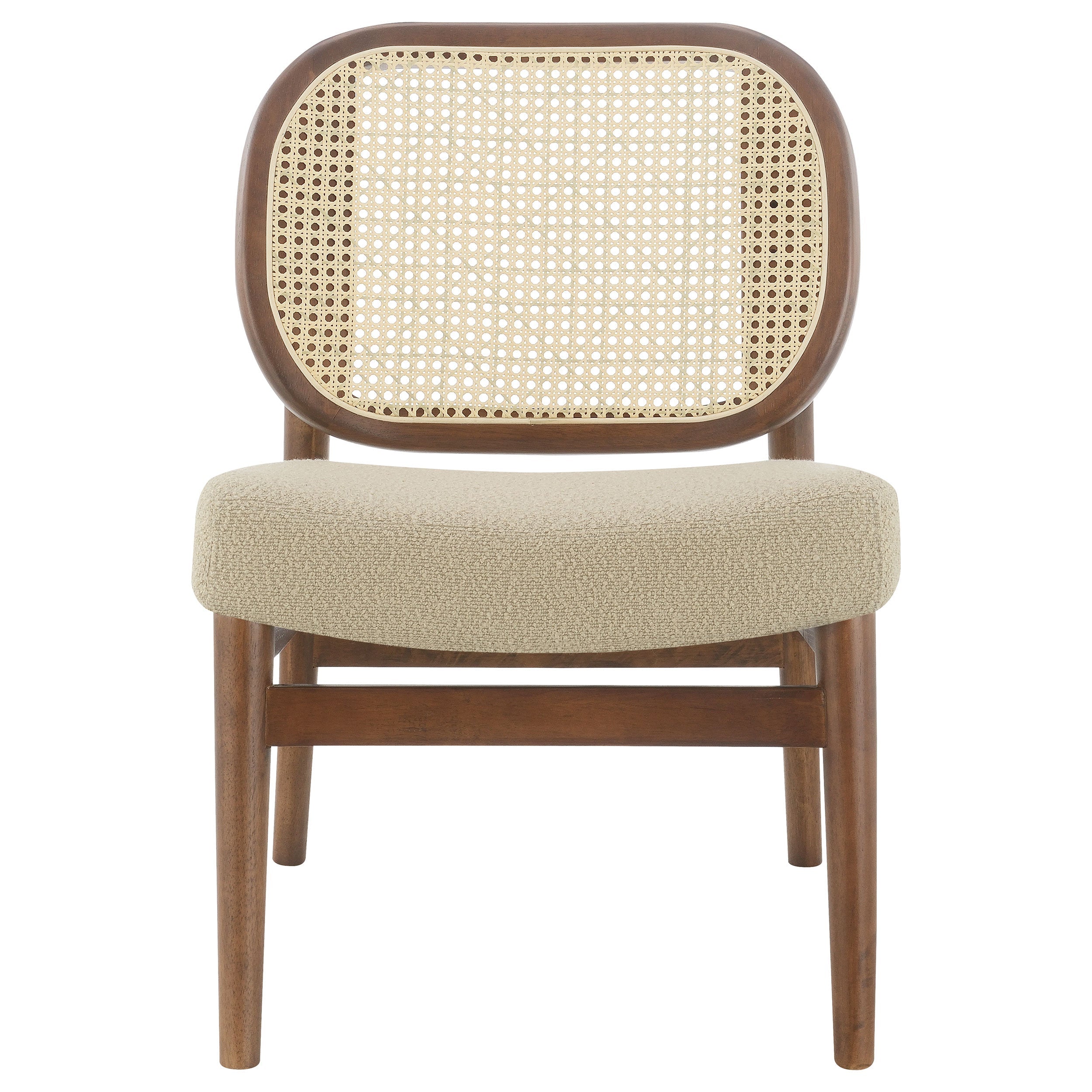 Rayo Rattan Cane Back Accent Chair with Padded Seat