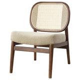 Rayo Rattan Cane Back Accent Chair with Padded Seat