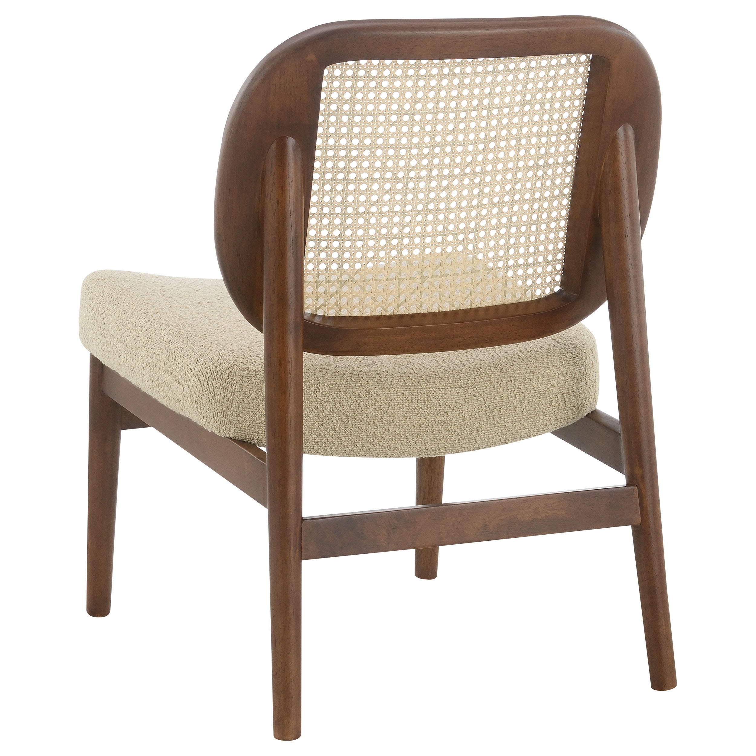 Rayo Rattan Cane Back Accent Chair with Padded Seat
