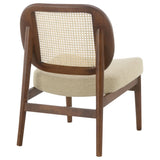 Rayo Rattan Cane Back Accent Chair with Padded Seat