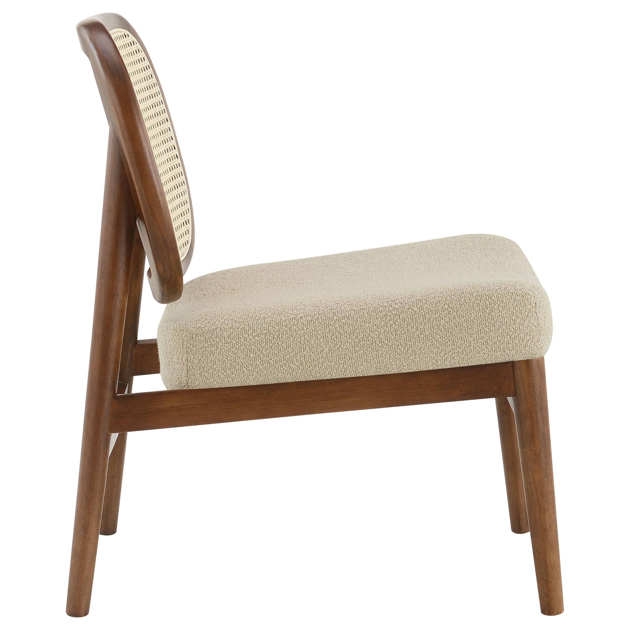 Rayo Rattan Cane Back Accent Chair with Padded Seat