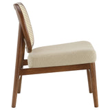 Rayo Rattan Cane Back Accent Chair with Padded Seat