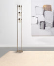 Munson 65-inch 3 Swivel Lights Metal Floor Lamp Silver