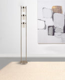 Munson 65-inch 3 Swivel Lights Metal Floor Lamp Silver