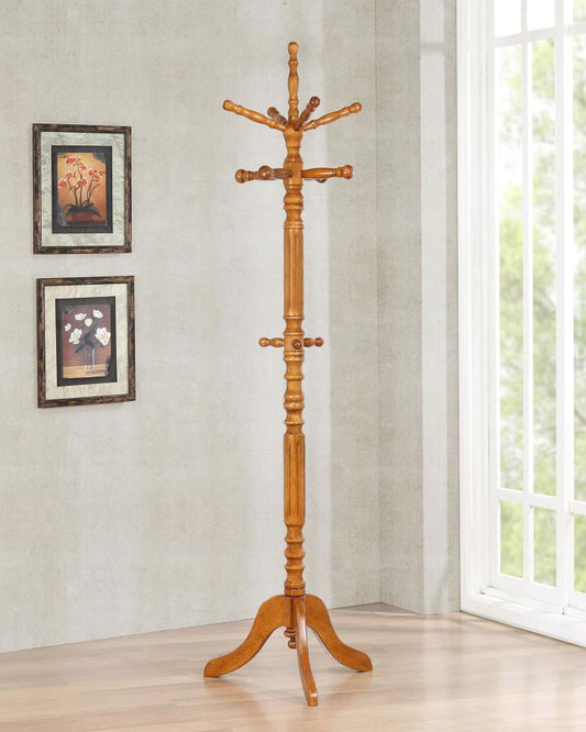 Achelle 11 Hook Freestanding Coat Rack Hat Hanger Tobacco