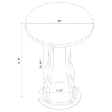 Elton Round Faux Marble Top Plant Stand