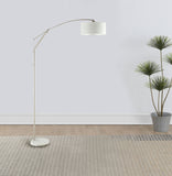 Moniz 81-inch Drum Shade Arc Adjustable Floor Lamp Chrome