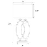 Izuku 29-inch Rectangular Shade Table Lamp Brush Nickel