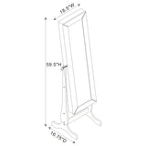 Batista Cheval Mirror with Jewelry Storage White