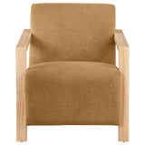 Diego Upholstered Accent Arm Chair with Wood Arms