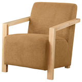 Diego Upholstered Accent Arm Chair with Wood Arms