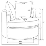 Debbie Upholstered Swivel Accent Chair