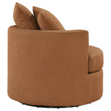 Debbie Upholstered Swivel Accent Chair