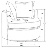 Debbie Upholstered Swivel Accent Chair