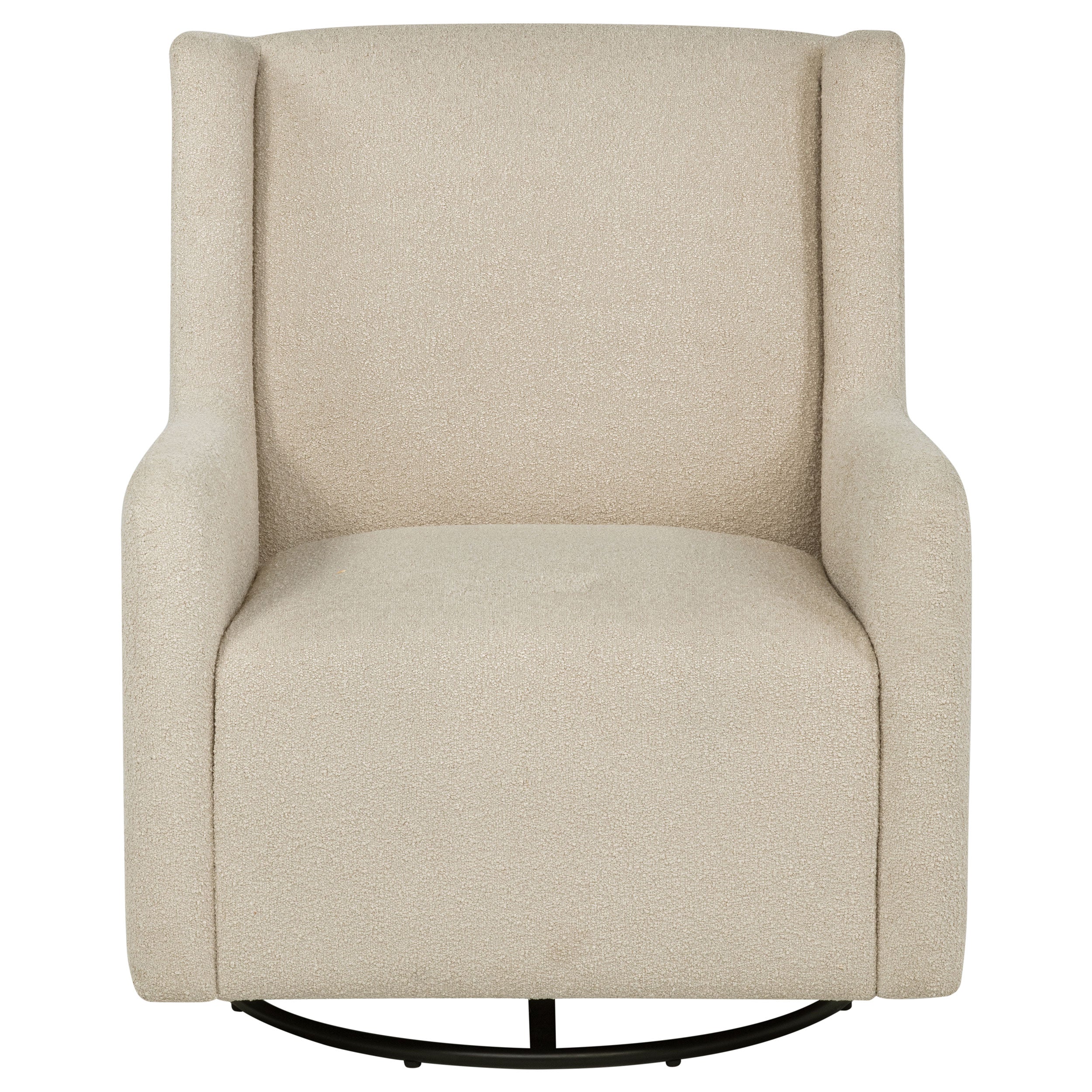 Serra Boucle Upholstered Swivel Glider
