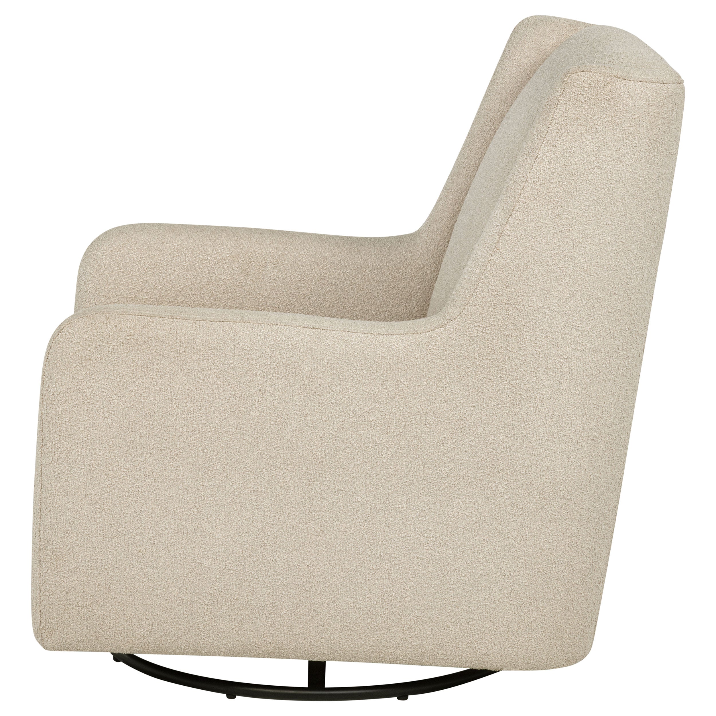 Serra Boucle Upholstered Swivel Glider