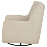 Serra Boucle Upholstered Swivel Glider
