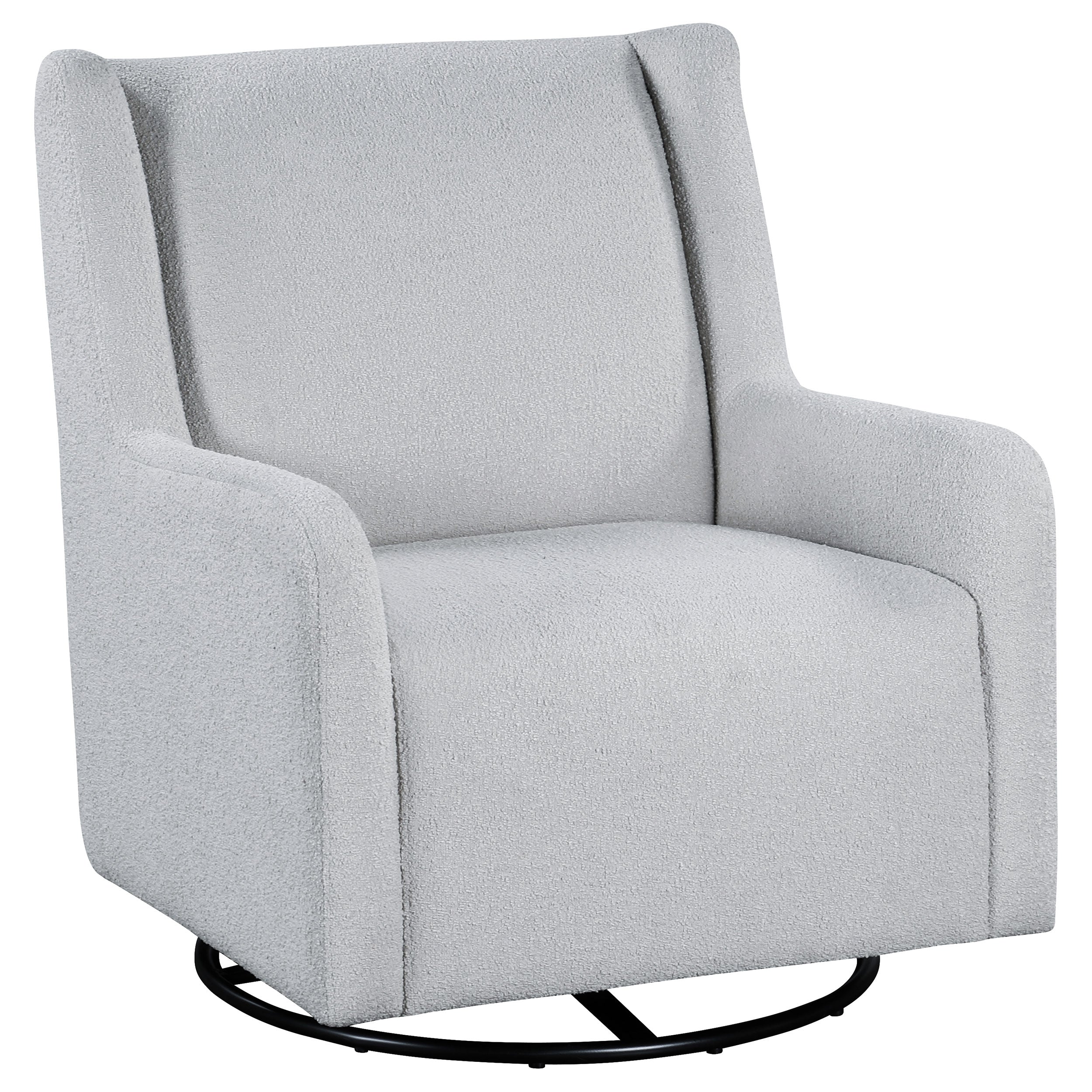 Serra Boucle Upholstered Swivel Glider
