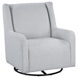 Serra Boucle Upholstered Swivel Glider