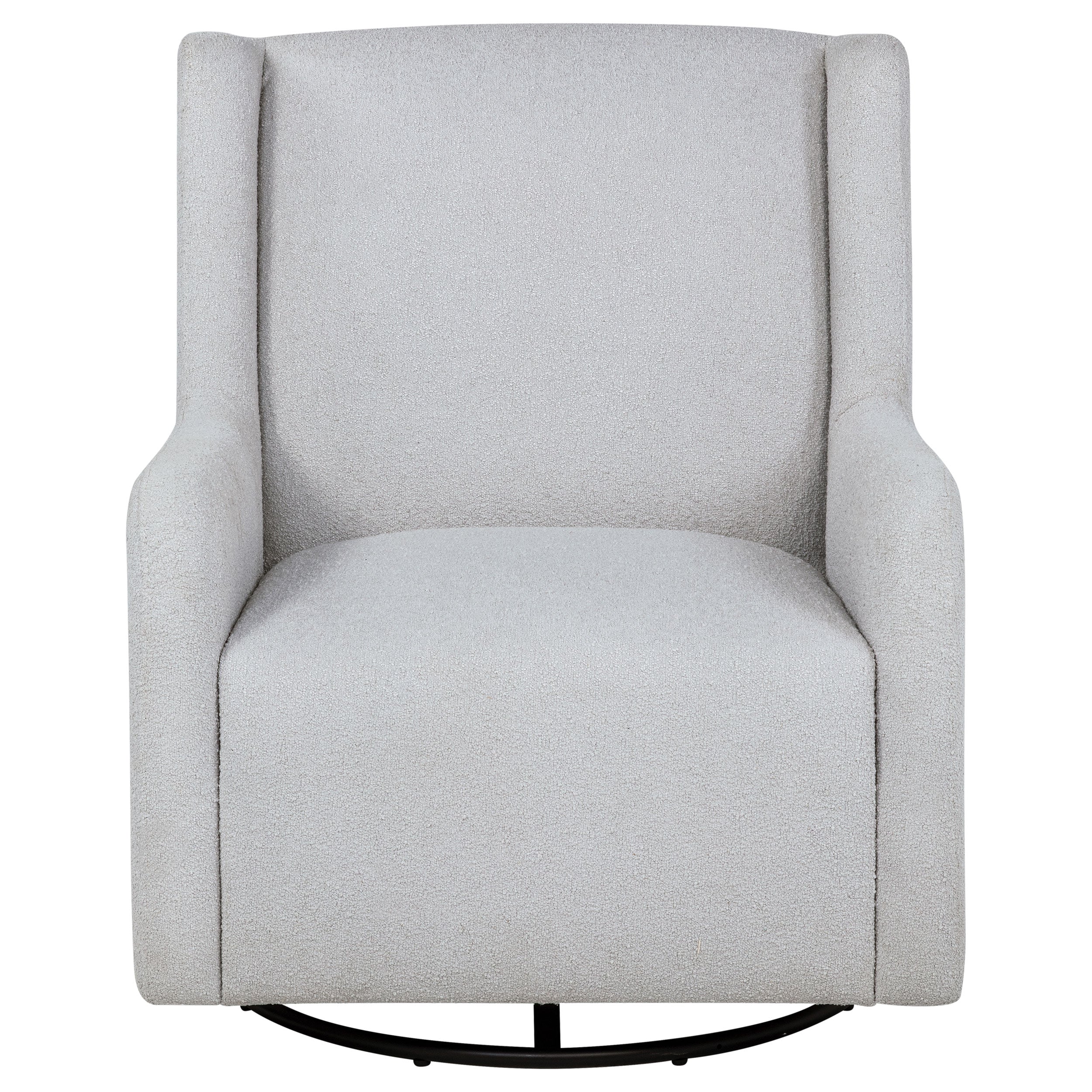 Serra Boucle Upholstered Swivel Glider