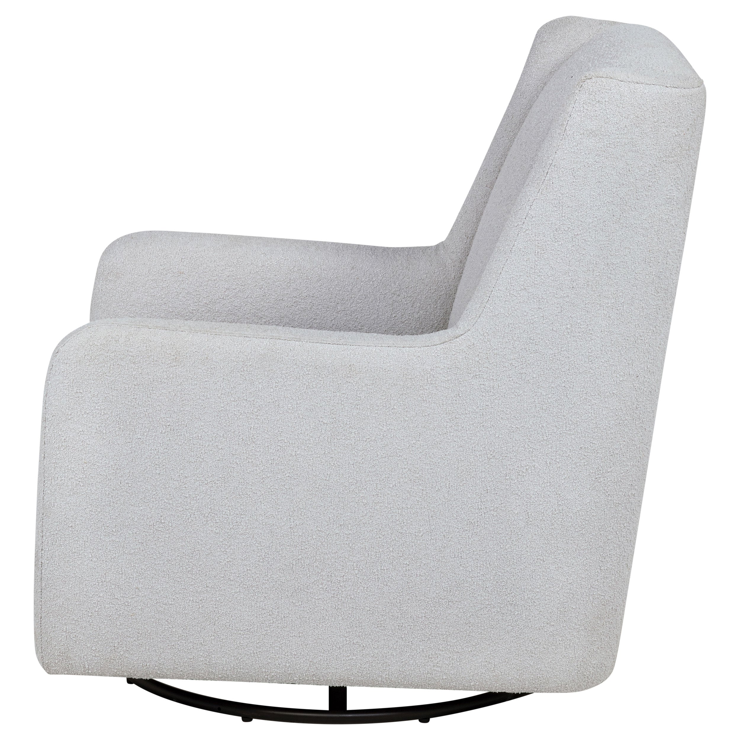 Serra Boucle Upholstered Swivel Glider