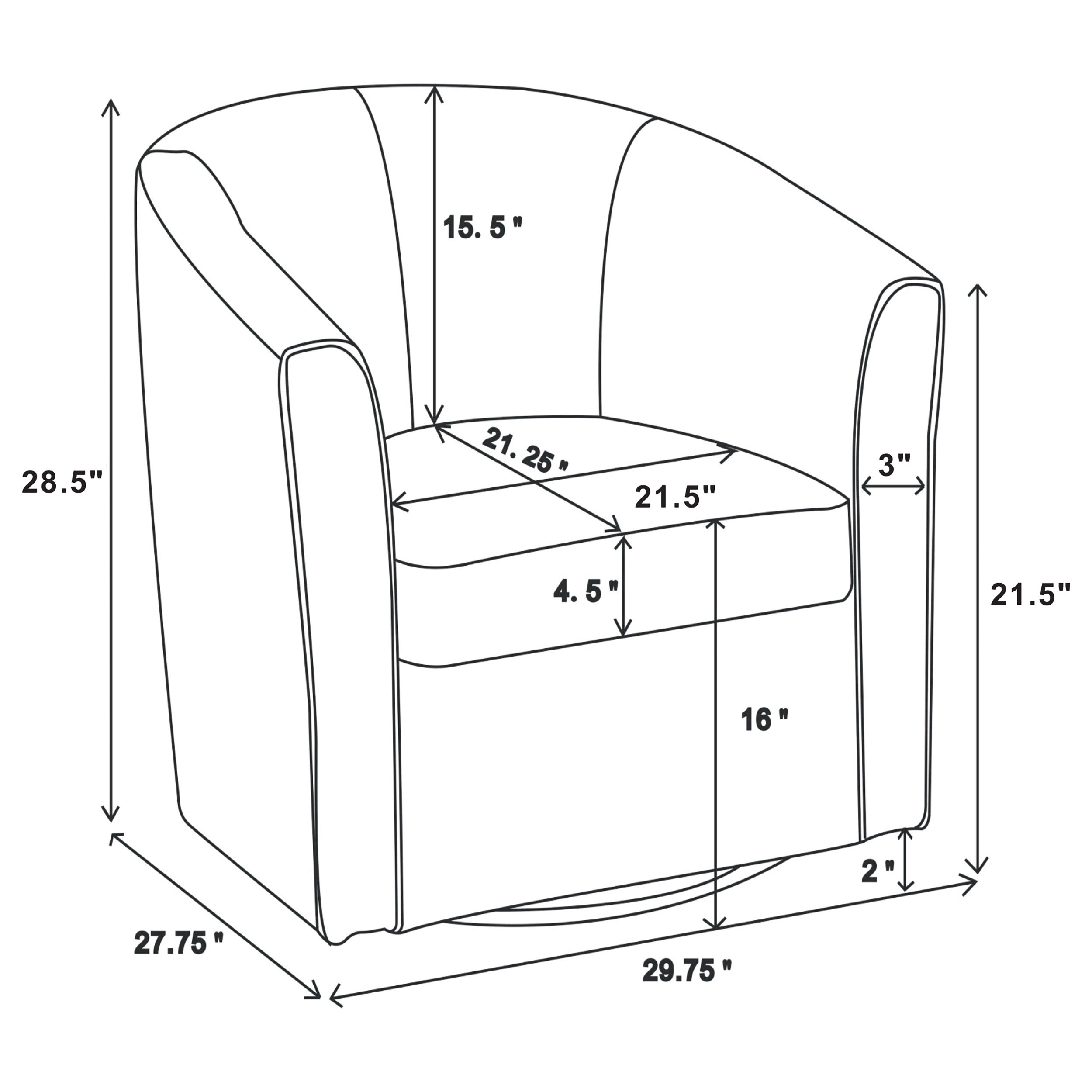 Turner Upholstered Back Swivel Chair