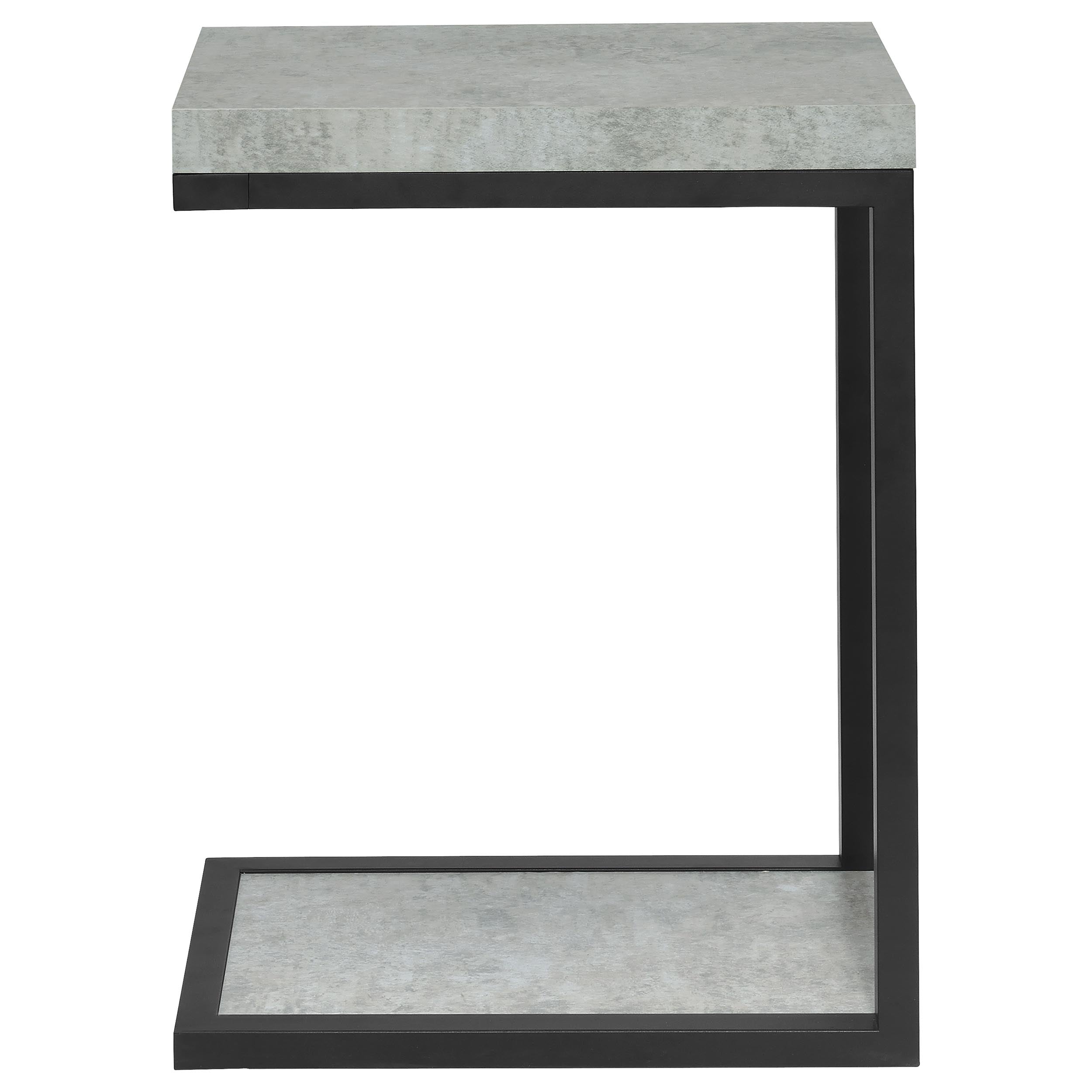 Beck Engineered Wood C-Shape Sofa Side Table