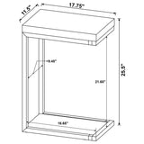 Beck Engineered Wood C-Shape Sofa Side Table
