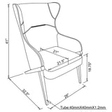 Walker Upholstered high Wingback Accent Chair
