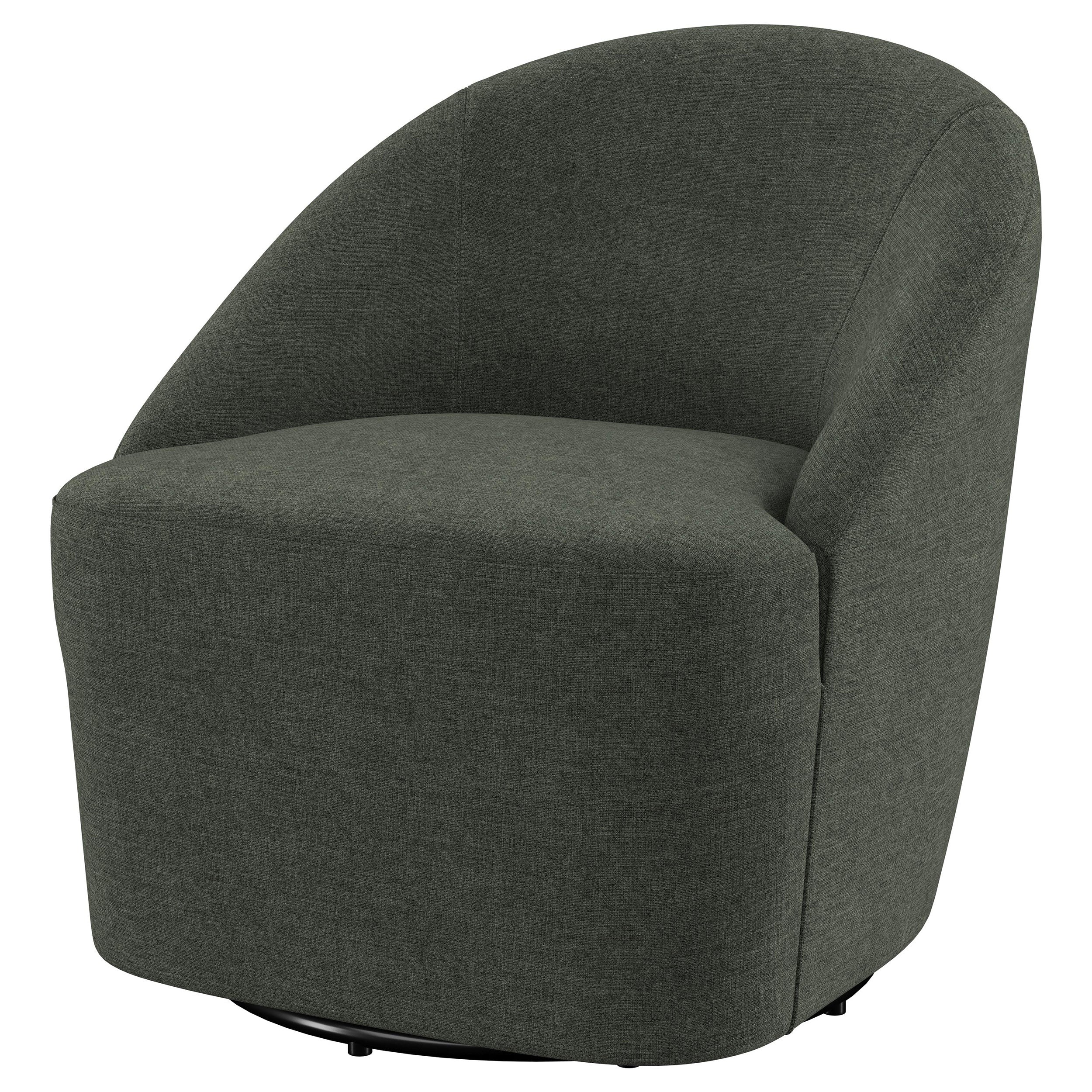 Leon Upholstered Accent Swivel Chair