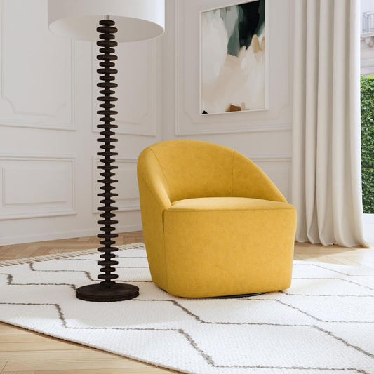 Leon Upholstered Accent Swivel Chair