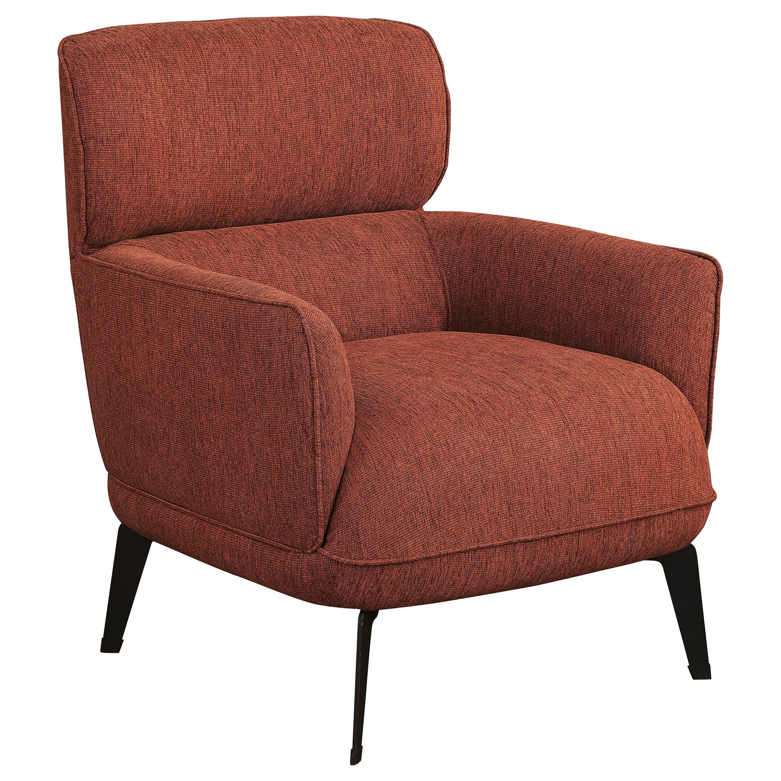 Andrea Upholstered Crecent Arm Accent Chair