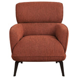 Andrea Upholstered Crecent Arm Accent Chair