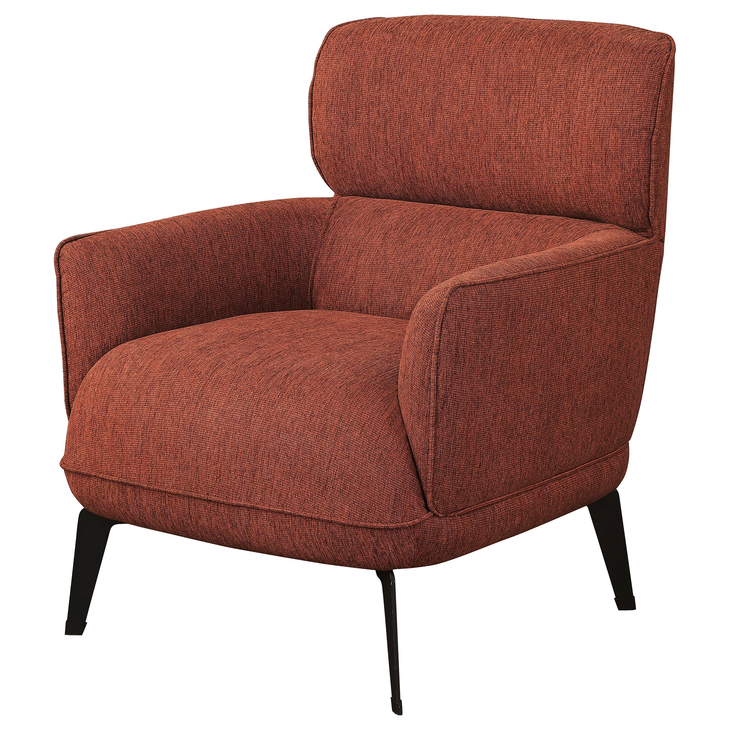 Andrea Upholstered Crecent Arm Accent Chair
