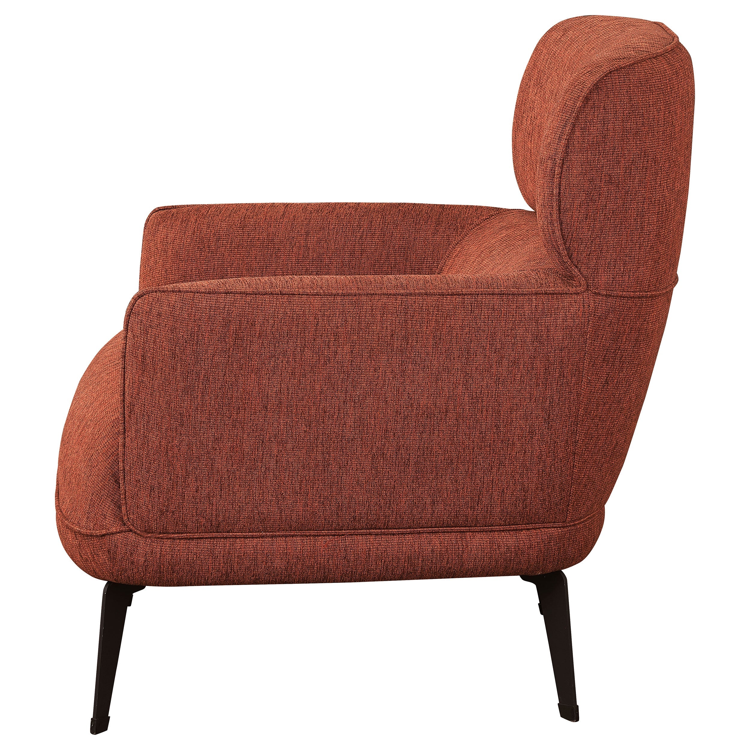 Andrea Upholstered Crecent Arm Accent Chair