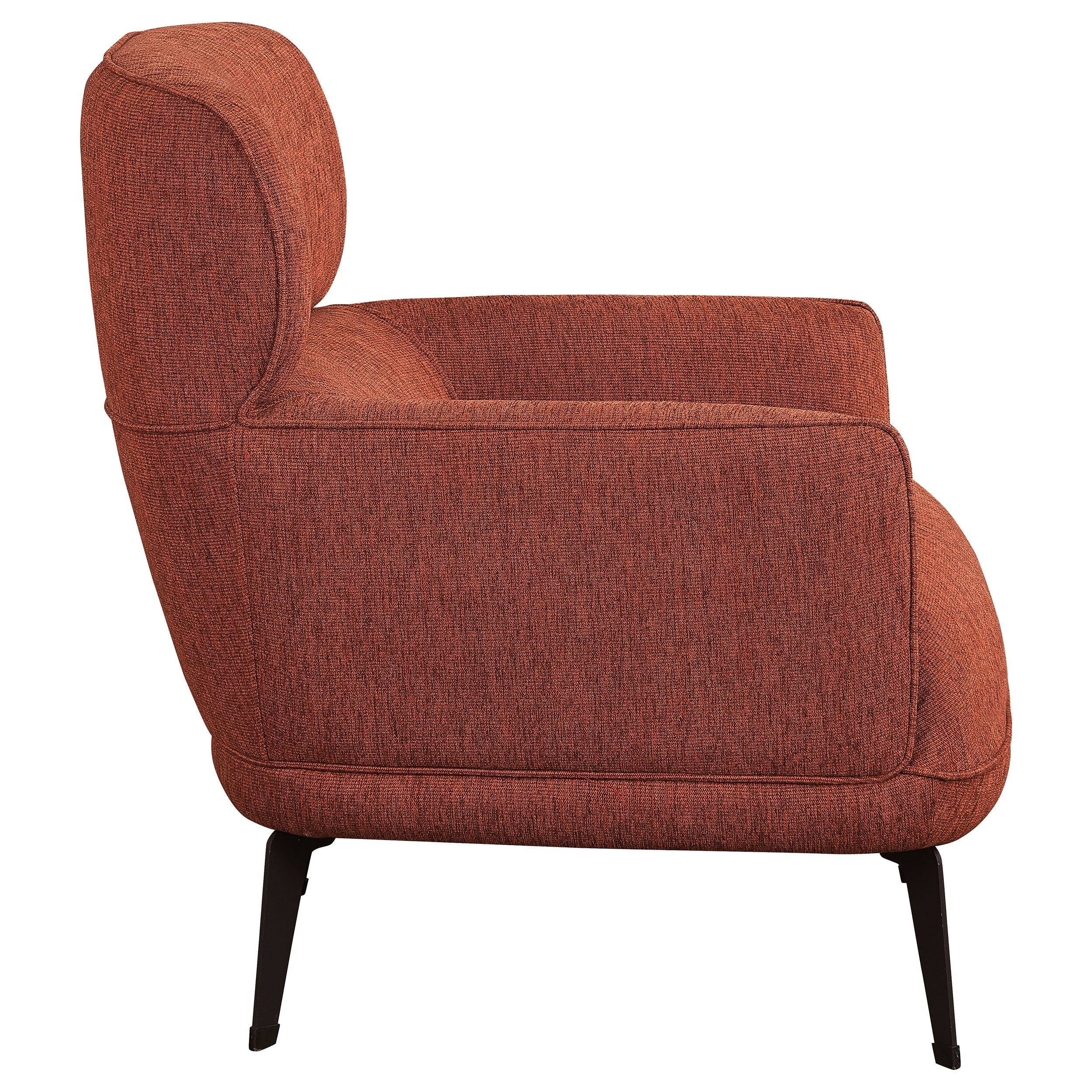Andrea Upholstered Crecent Arm Accent Chair