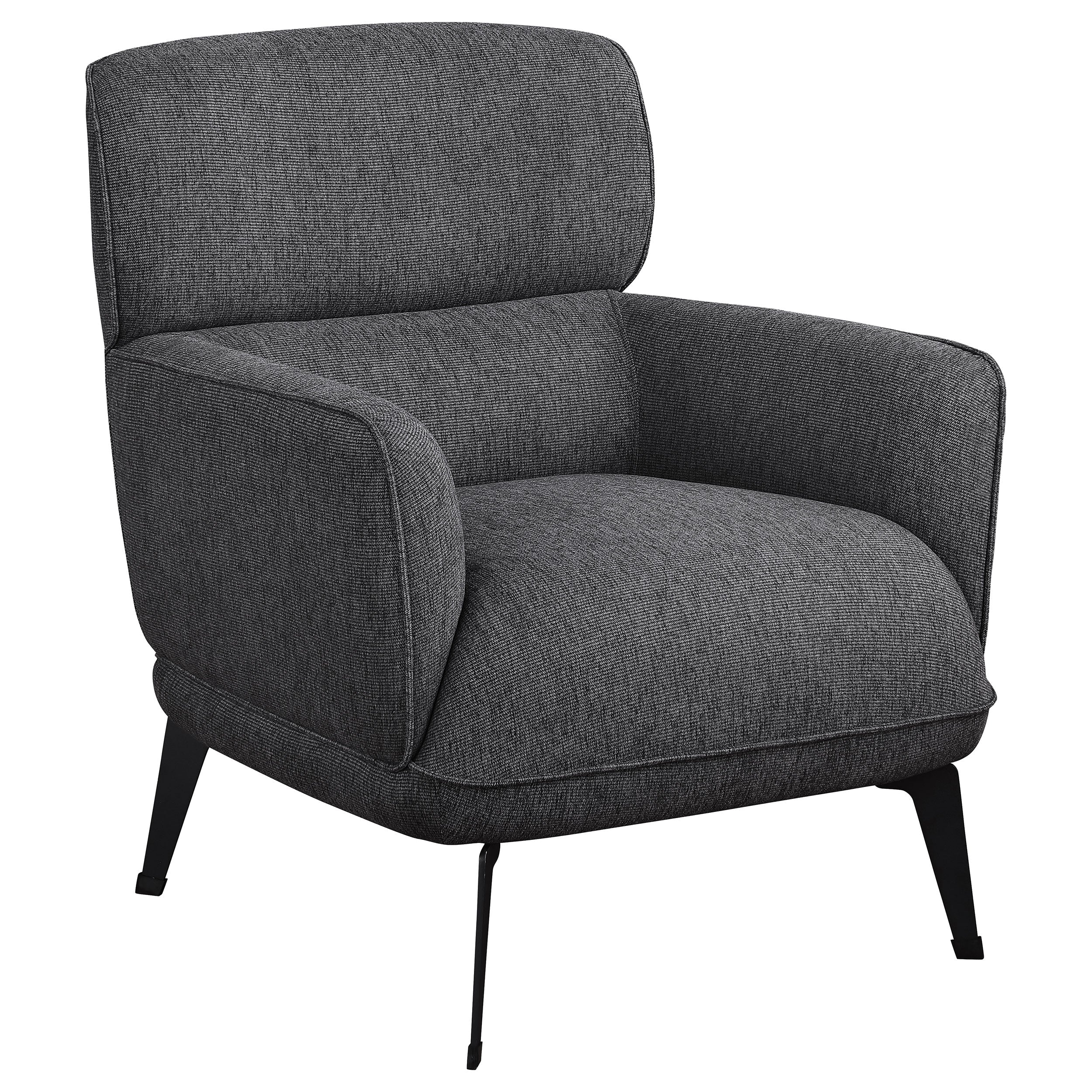 Andrea Upholstered Crecent Arm Accent Chair