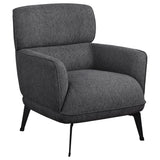 Andrea Upholstered Crecent Arm Accent Chair