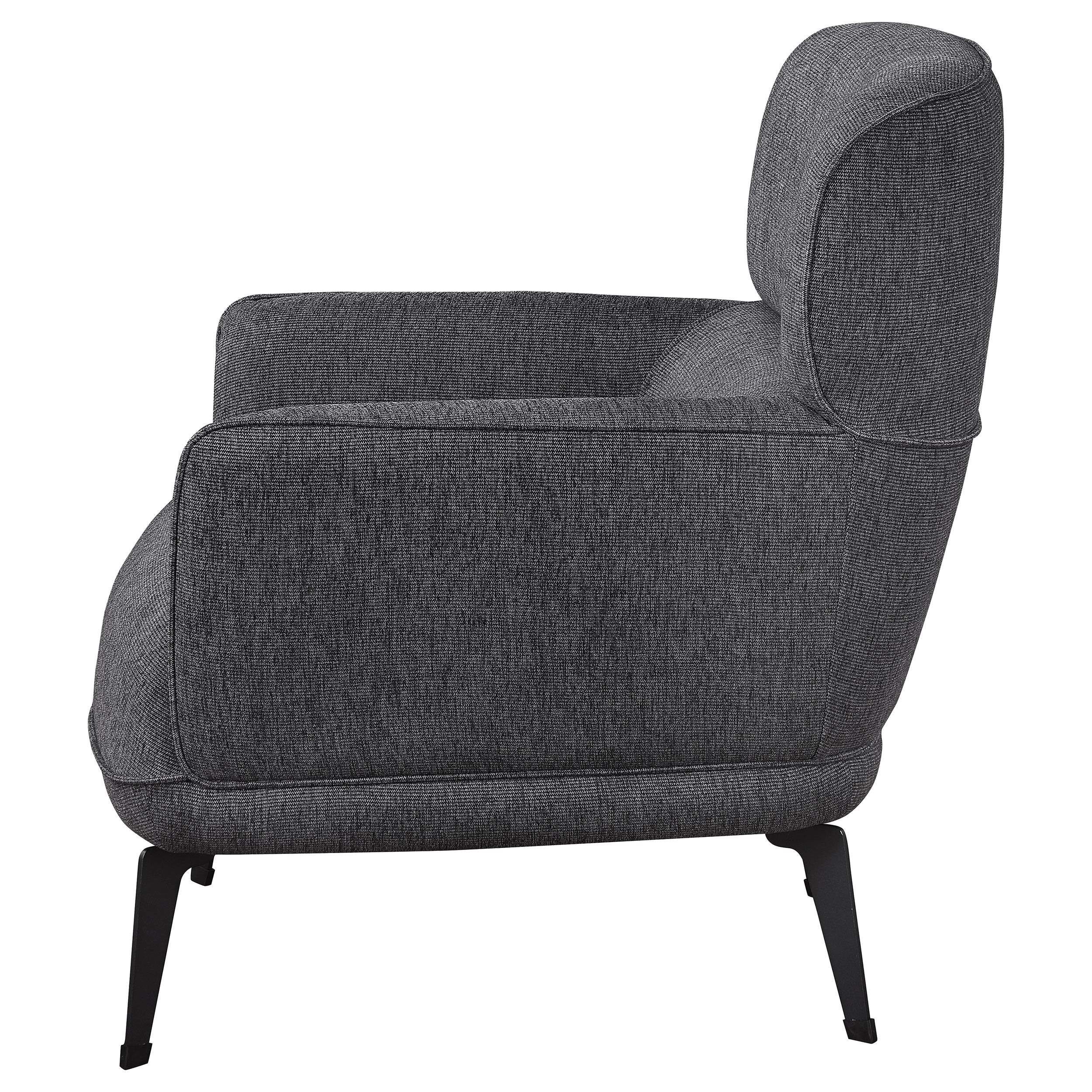 Andrea Upholstered Crecent Arm Accent Chair
