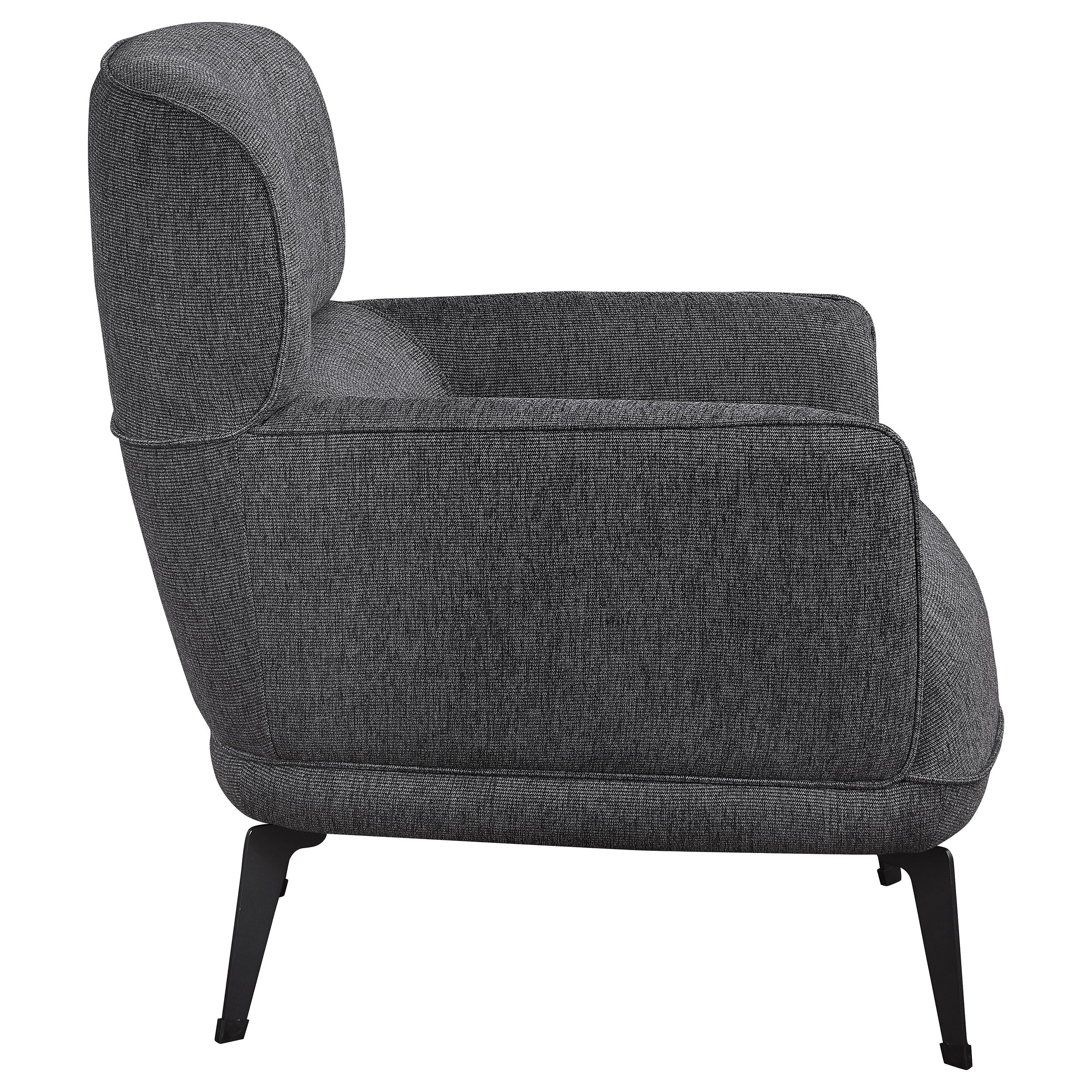 Andrea Upholstered Crecent Arm Accent Chair