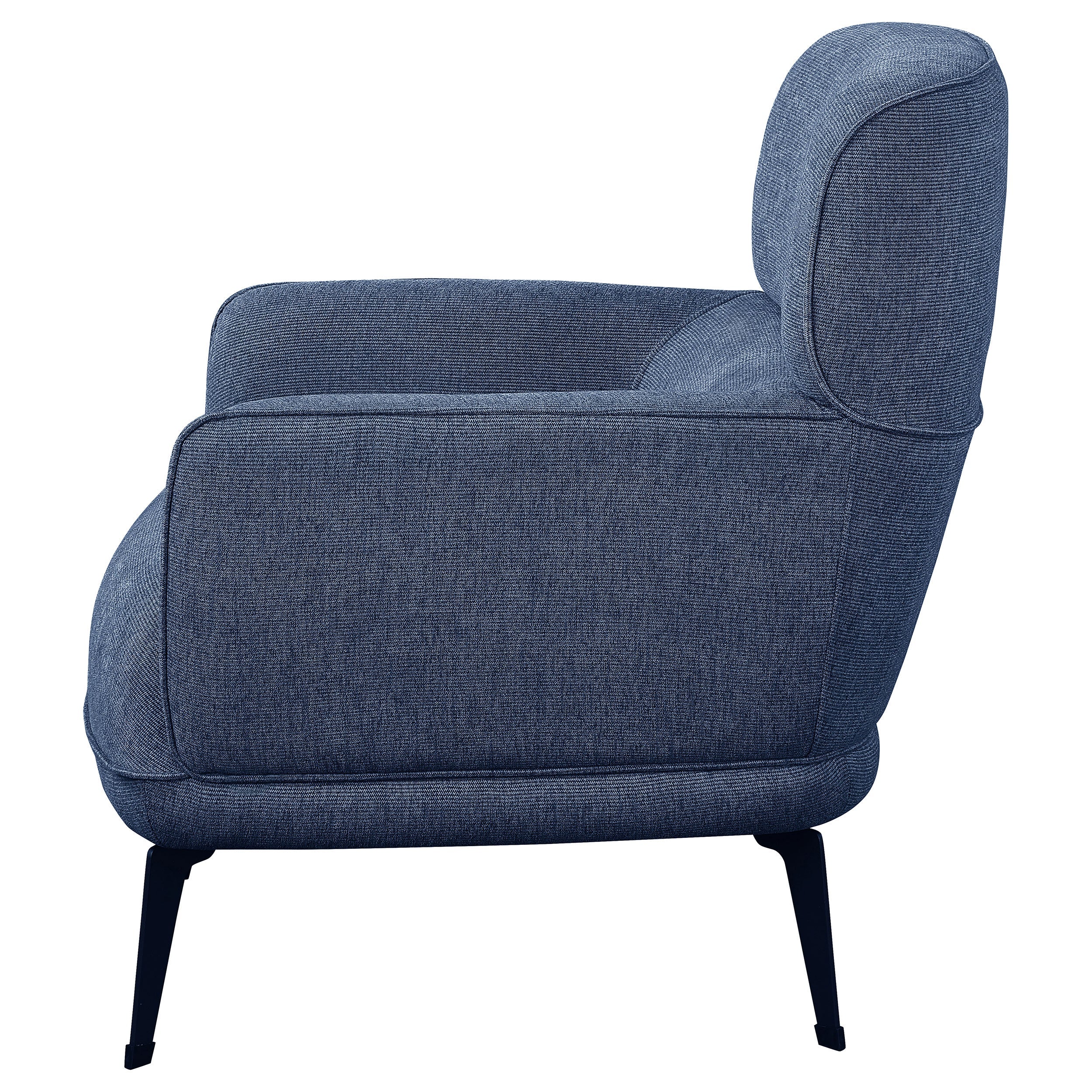 Andrea Upholstered Crecent Arm Accent Chair