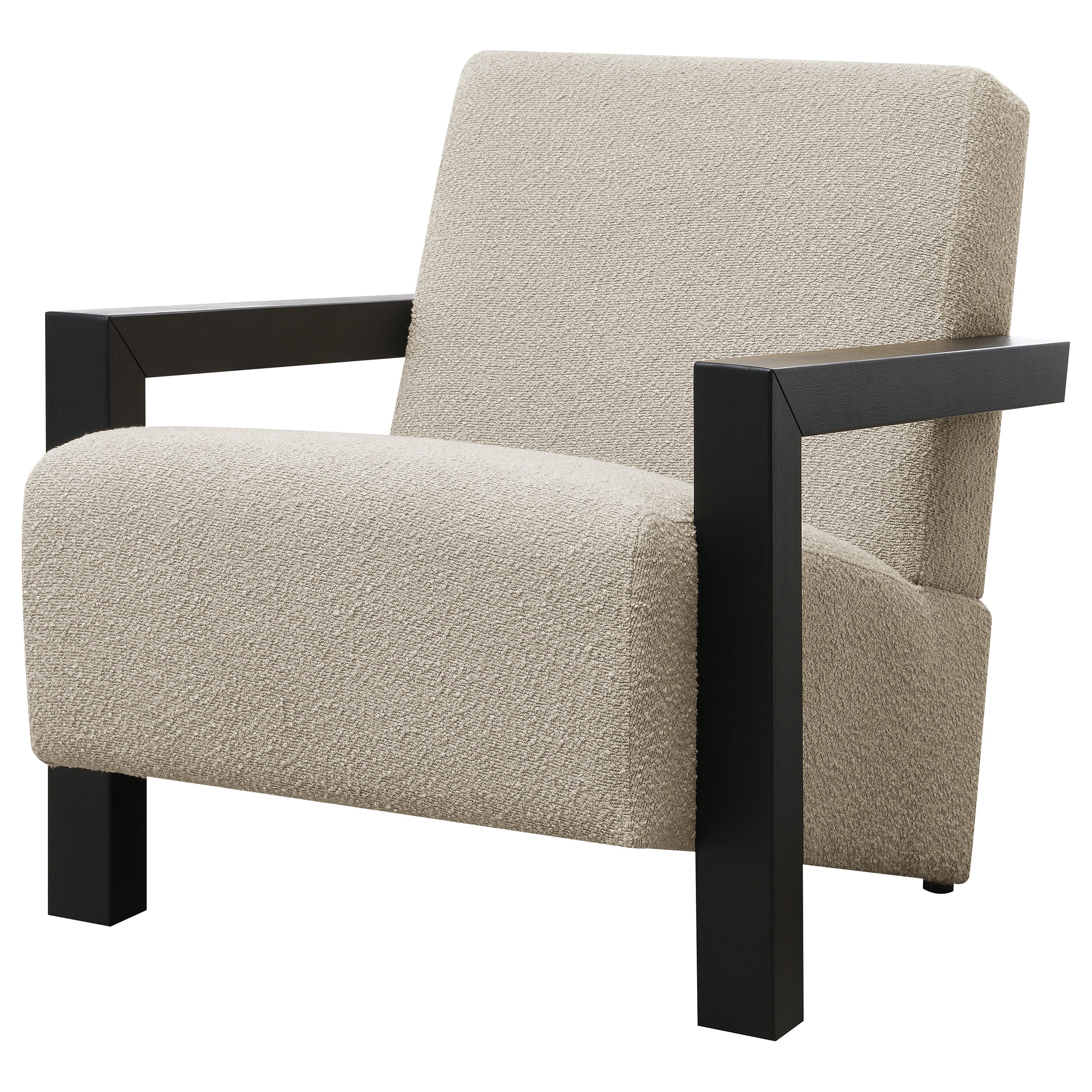 Fitzroy Faux Fur Upholstered Chair Solid Wood Arms