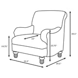Glenn Upholstered English Arm Accent Chair